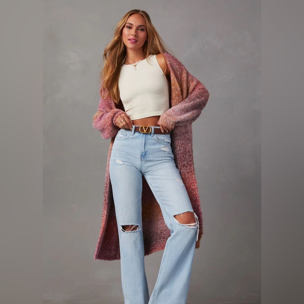 NWT Emilia Ombre Duster Cardigan Size XL